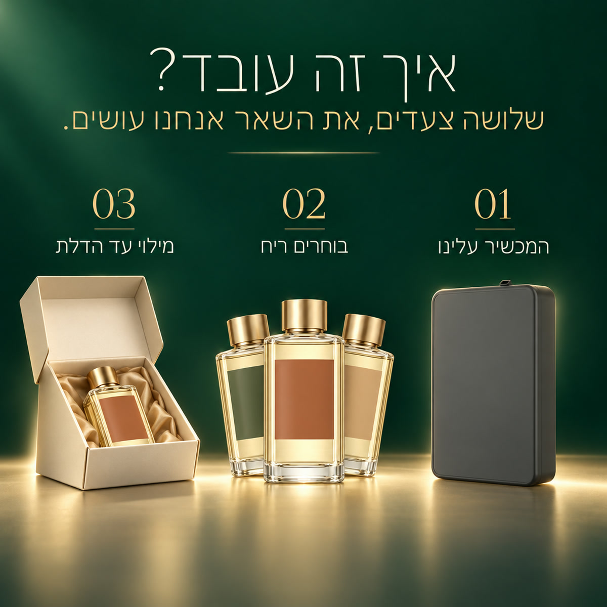 איך זה עובד – שלושה צעדים